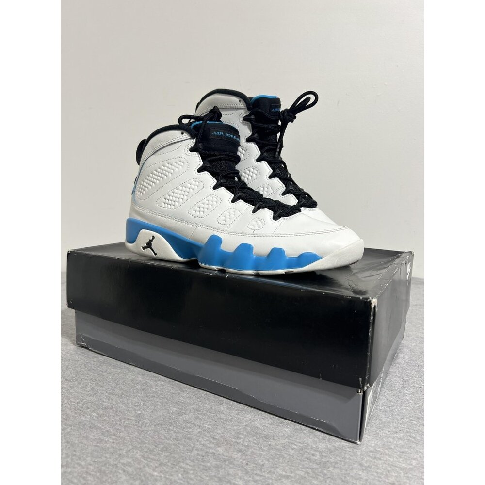 Air Jordan 9 Retro Shoes Mens Size 10 White Blue Black University UNC FQ8992-101